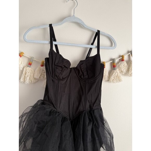 Dolls Kill Widow Corset Fleeting Optimism Black Dress Goth Fairy Grunge Goth XXS - Picture 6 of 12